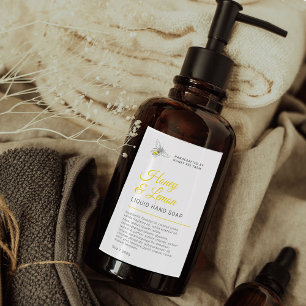 Beauté miel abeille jaune liquide étiquette de sav