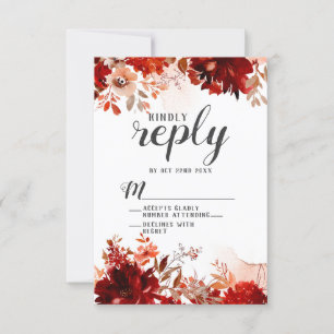 Beauté Rustique Floral Top Bordure Mariage RSVP Ré