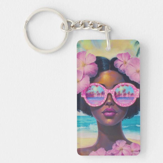 Beauté tropicale dans les tons roses (Devant)