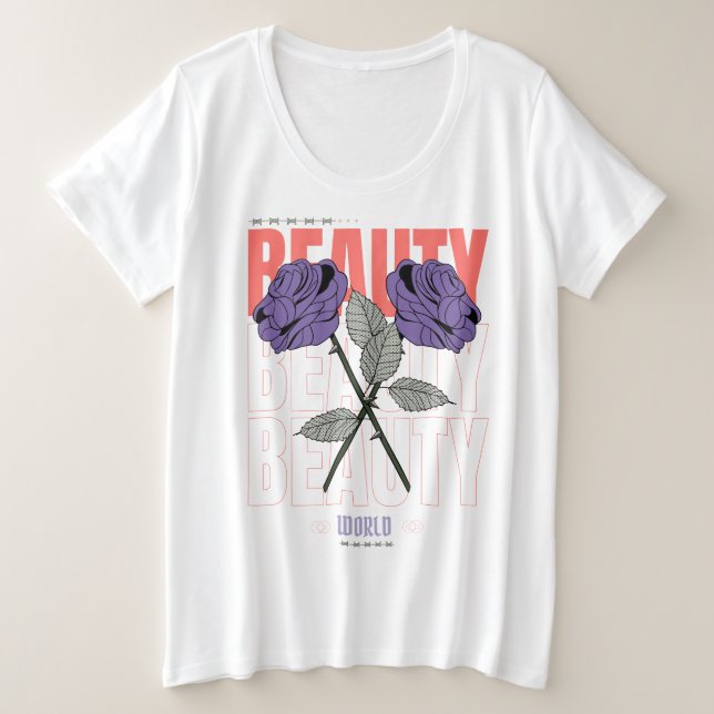 Beauté World Shirt - Rose gothique Design esthétiq (Design devant)