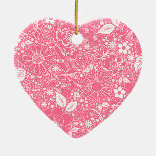 Beautés botaniques LT COEUR rose EN FORME ORNEMENT