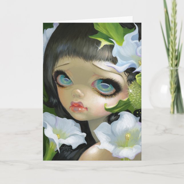 "Beautés toxiques V : Carte de voeux de datura" (Devant)