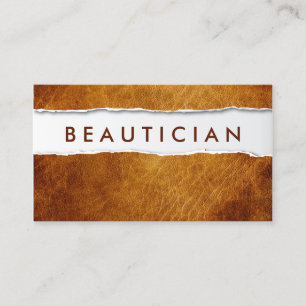 Beauticia Vintag Ripped Paper Salon Visitenkarte