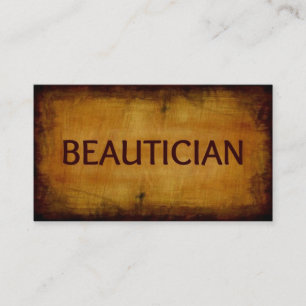 Beautician Antique brossé Carte de visite
