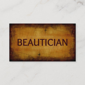 Beautician Antique Brushed Business Card Visitenkarte