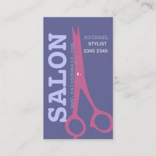 Beautician Beauty Salon Elegance Moderne Schere Terminkarte