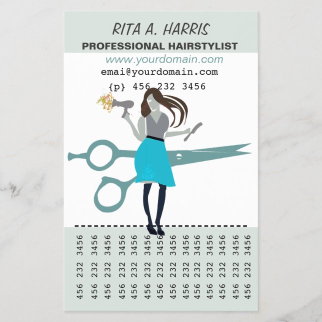 Beautician Beauty Salon Friseur Flyer (Vorne)