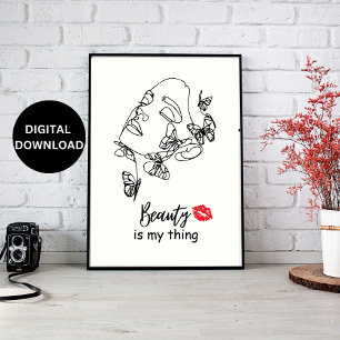 Beautician Beauty Salon Wall Art, Make up Artist Poster
