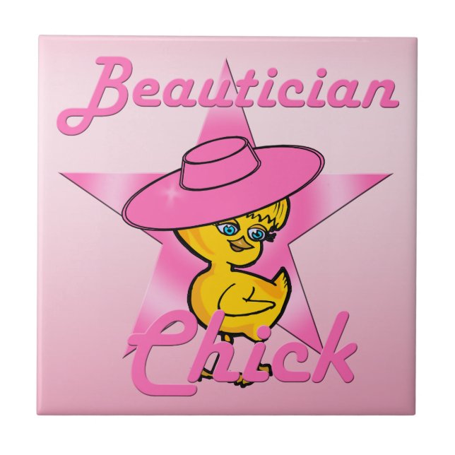 Beautician Chick #8 Fliese (Vorderseite)