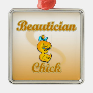Beautician Chick Silbernes Ornament