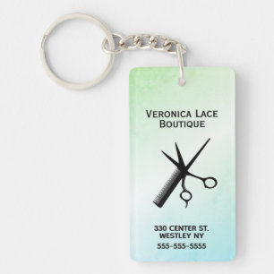 Beautician Design Blue Green Schlüsselanhänger