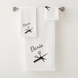 Beautician Design Personal Badhandtuch Set