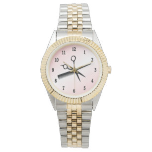 Beautician Design Pink Armbanduhr