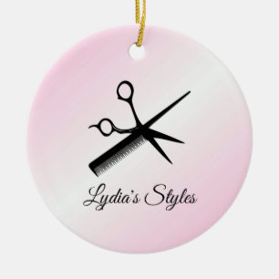 Beautician Design Pink Personal Keramik Ornament