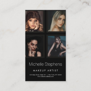 Beautician Hair and Makeup Artist Black Visitenkarte