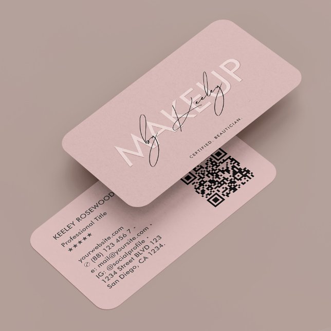 Beautician Lashes Makeup Artist Pink Aesthetic Visitenkarte (Beautician Lashes Makeup Artist Pink Aesthetic Business Card
)