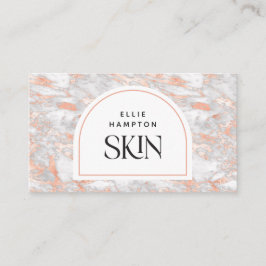 Beautician Rose Gold Marble Arch Visitenkarte