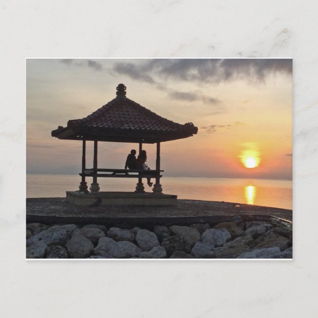Beautidul Sonnenaufgang in Bali Postkarte (Vorderseite)