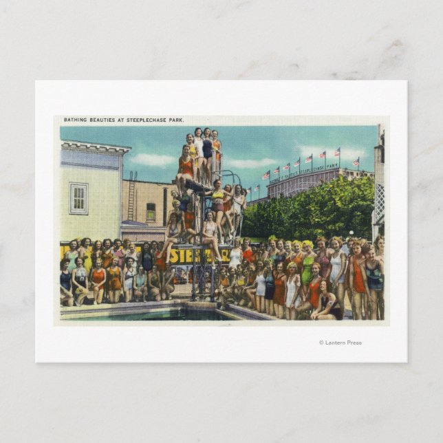 Beauties im Steeplechase Park Postkarte (Vorderseite)