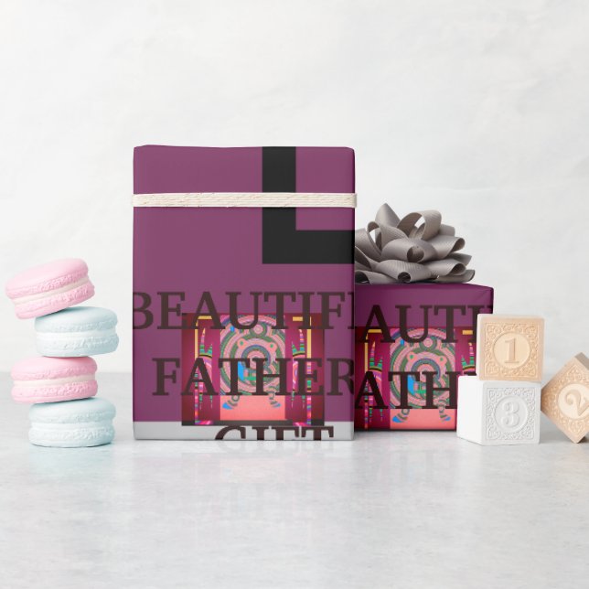 BEAUTIFL VATER GIFT_LETTER_PUPLER_BLACK_GRAY_ GESCHENKPAPIER (Babyparty)