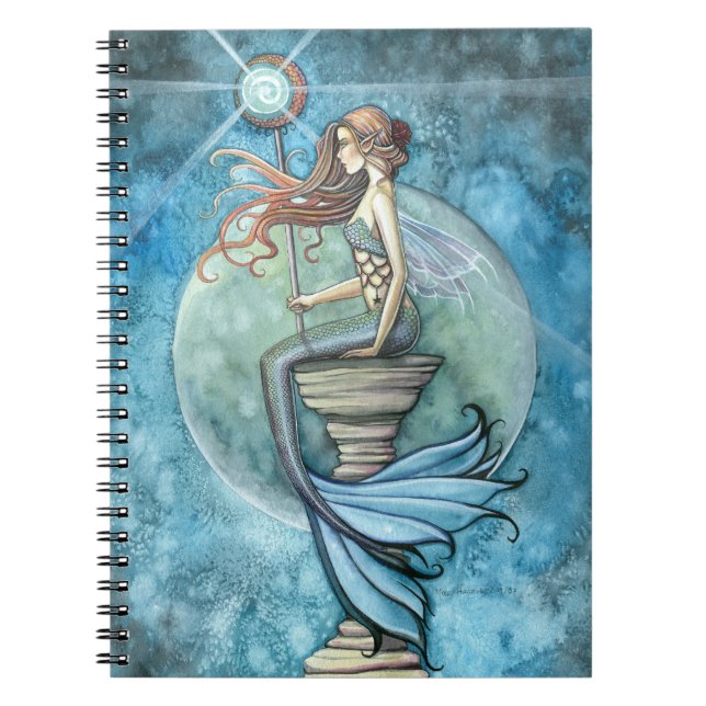Beautifu Mermaid und Moon Notizblock (Vorderseite)