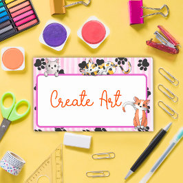 Beautifu Rosa Farbe mit Pfoten niedliche Kätzchen  Post-it Klebezettel