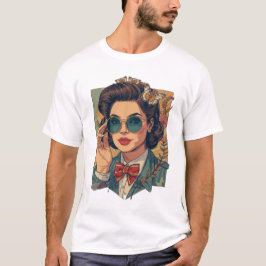 Beautiful 19s Vintage Style Men's retro T-Shirt 
