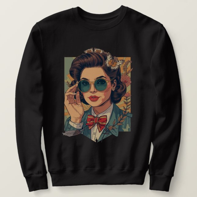 "Beautiful 19s Vintage Style Men's Sweatshirt  (Design devant)