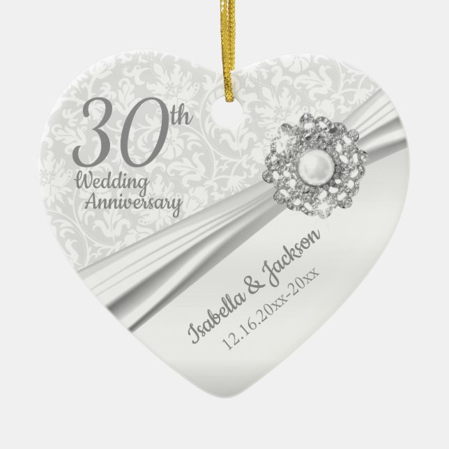Beautiful 30. Pearl Jewel Jubiläum Keramik Ornament (Vorne)