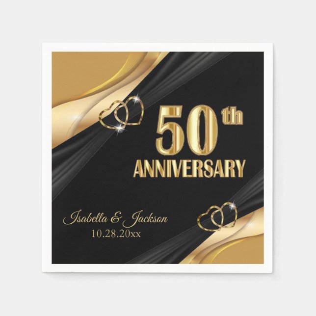 Beautiful 50th  Wedding Anniversary  Serviette (Vorderseite)