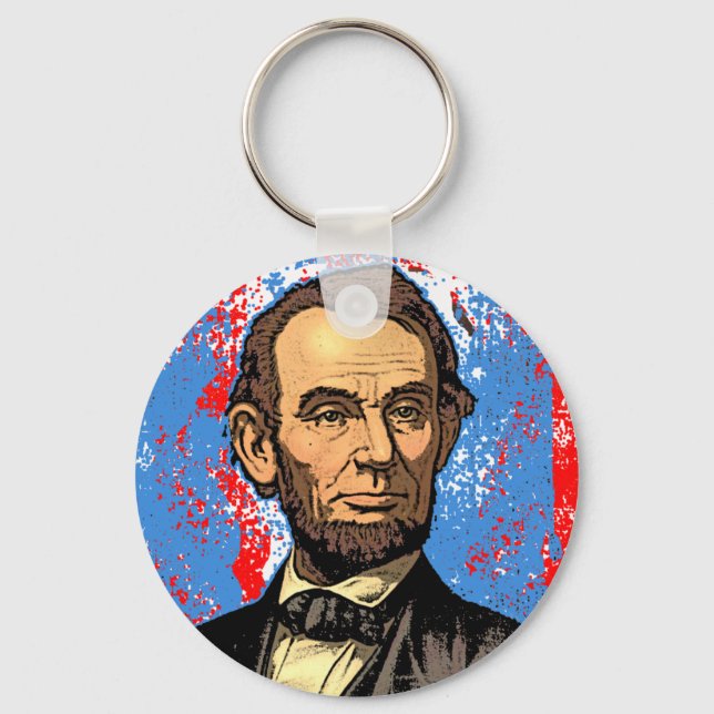 Beautiful Abraham Lincoln Portrait Schlüsselanhänger (Vorderseite)
