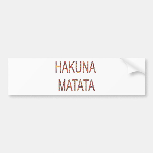 Beautiful African Vintag Colors Hakuna Matata Art Autoaufkleber (Vorne)