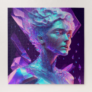Beautiful Ai Art Hübsch Icy Glass wie Woman