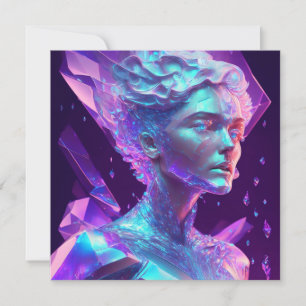 Beautiful Ai Art Hübsch Icy Glass wie Woman