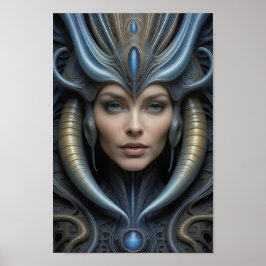 Beautiful Alien Woman - 013 - Fantasy Art Poster