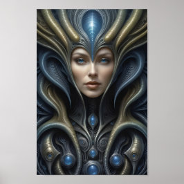 Beautiful Alien Woman - 019 - Fantasy Art Poster