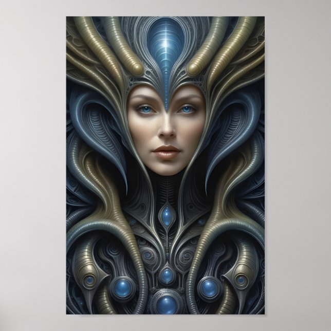 Beautiful Alien Woman - 019 - Fantasy Art Poster (Vorne)