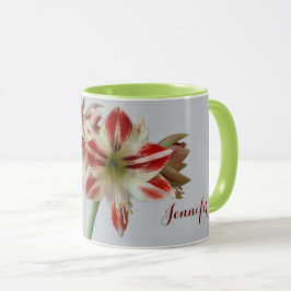 Beautiful Amaryllis Blume und custom+name Tasse