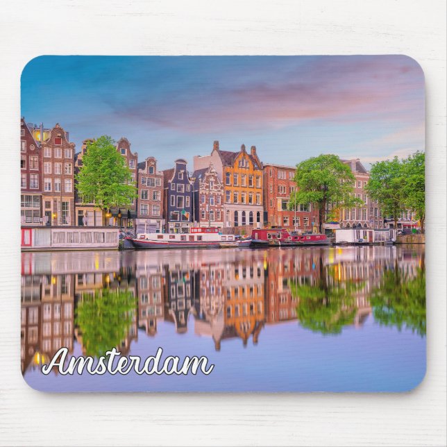 Beautiful Amsterdam, Niederlande Mousepad (Vorne)