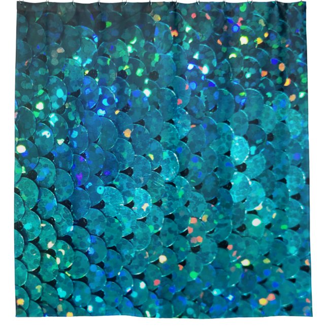 Beautiful and colorful sequins kling under the duschvorhang (Vorderseite)