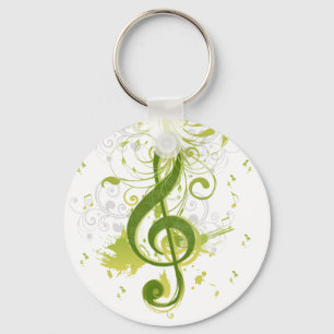 Beautiful and cool music notes with splatter schlüsselanhänger