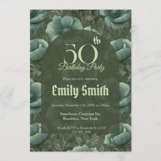 Beautiful Anemones Charm Birthday Event Einladung