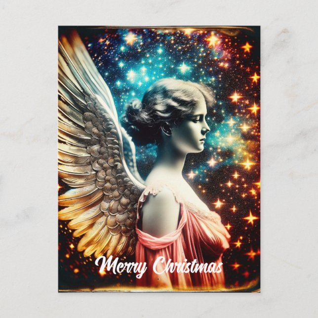 Beautiful Angel Christmas Postkarte (Vorderseite)