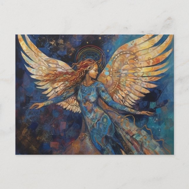 Beautiful Angel Collage Postkarte (Vorderseite)