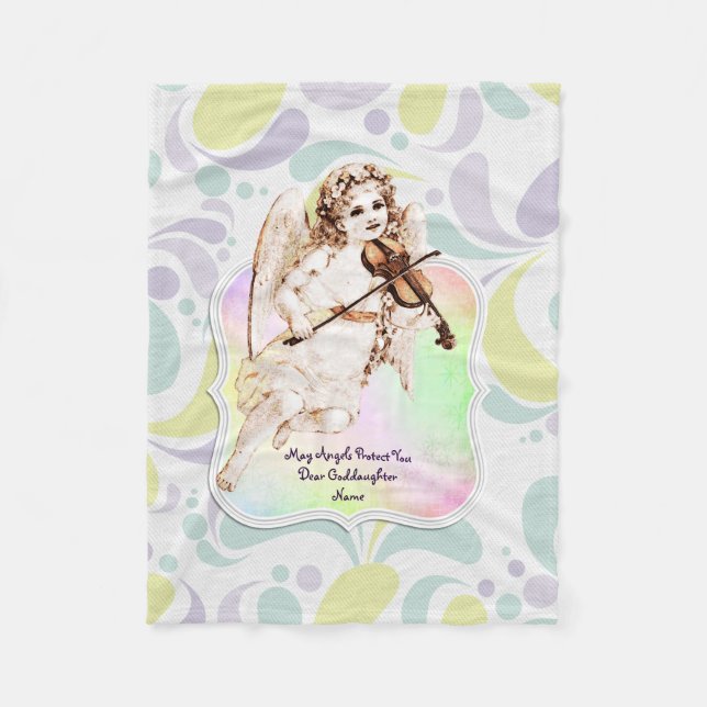 Beautiful Angel Godtochter Gift Personalisiert Fleecedecke (Vorderseite)