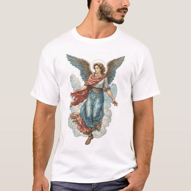 Beautiful Angel Men's Christian Tee Shirt (Vorderseite)
