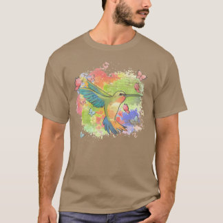 Beautiful Animal Colorful Hummingbird T-Shirt