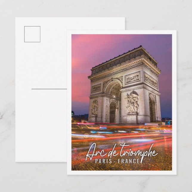 Beautiful Arc de Triomphe Paris Frankreich Postkarte (Vorne/Hinten)