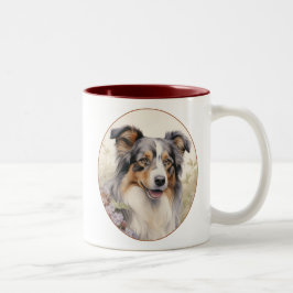 Beautiful Australian Shepherd Zweifarbige Tasse