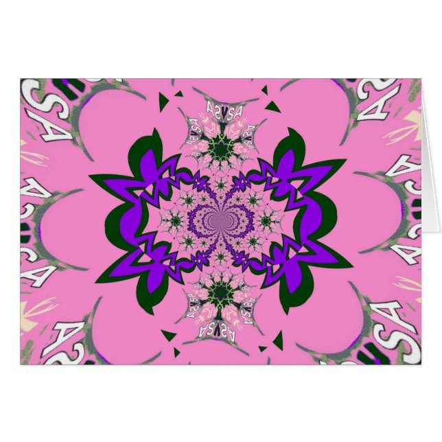 Beautiful baby pink floral purple shade motif mono (Devant horizontal)